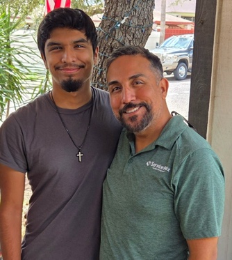 Damian Lucio with his father, Juan Lucio