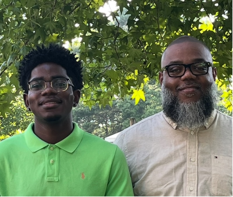 Marcus Lewis Jr. with his father, Marcus Lewis